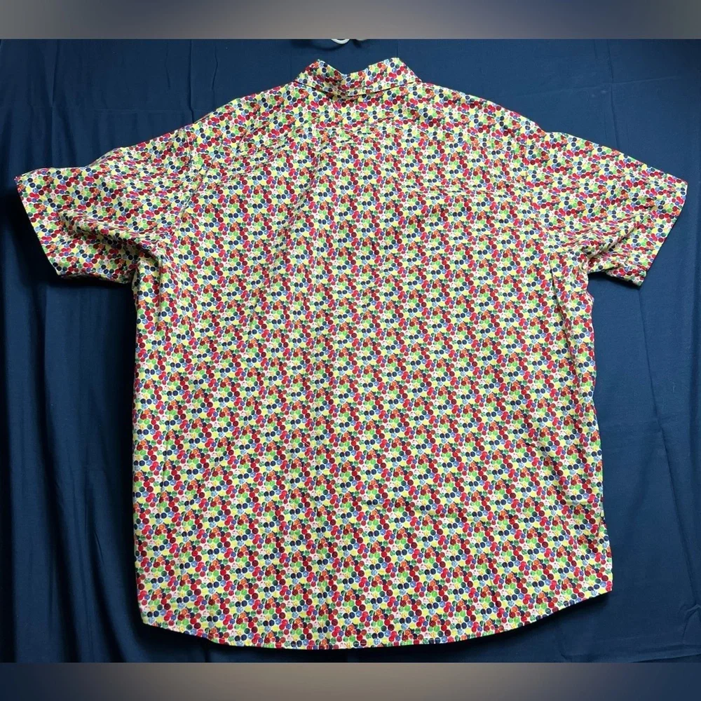 Cremieux Men’s 2XB Cotton Button Up Shirt Short Sleeve Colorful Lightweight - Picture 3 of 12